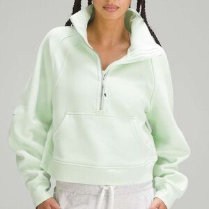 Lululemon Scuba Oversized Funnel Neck Half Zip Kohlrabi Green